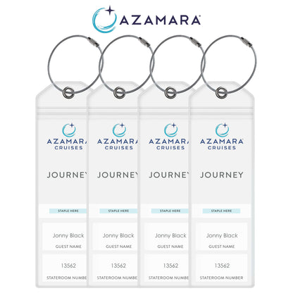 Azamara Cruise Luggage Tag Holders - Set of 4