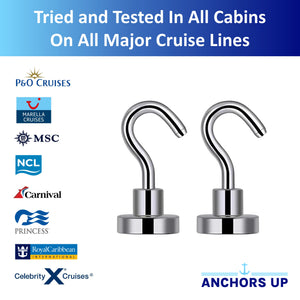 4x Magnetic Cabin Hooks for Cruise Ships