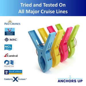 4x Towel Clips for Chairs and Sunbeds