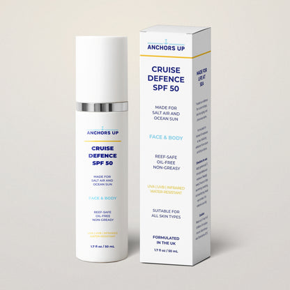 Cruise-Designed SPF 50 Sunscreen – Made for Ocean Sun – Travel Size 50ml