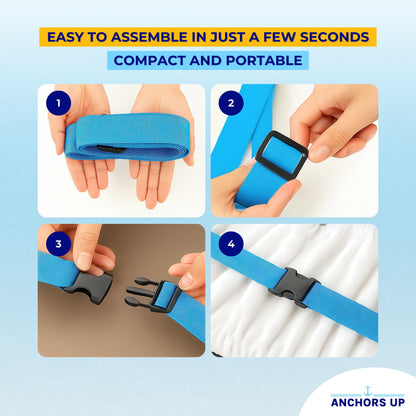 Adjustable Towel Bands for Cruise Chairs and Sunbeds - Set of 4