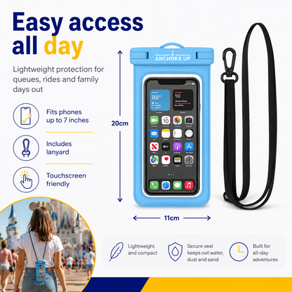 Waterproof Phone Pouches - Universal Splash Protection for Theme Parks