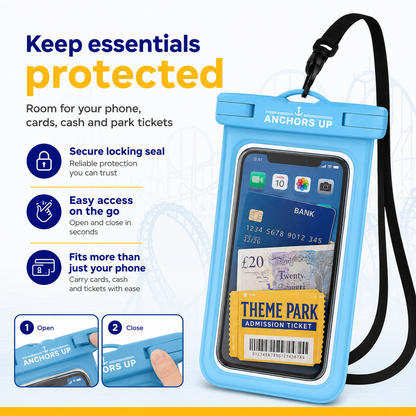 Waterproof Phone Pouches - Universal Splash Protection for Theme Parks